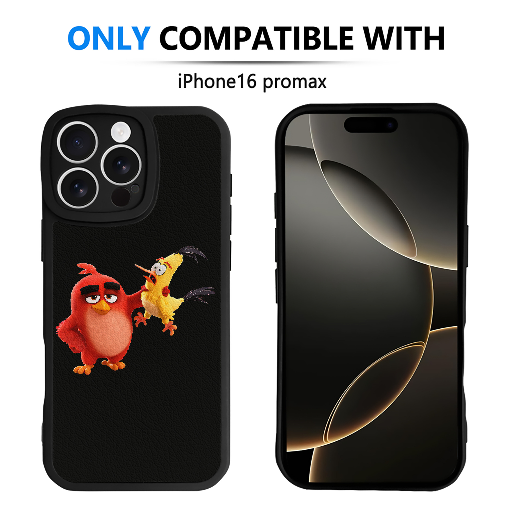 （画像用） Angry Birds アングリーバード 【iPhone 16シリーズ対応】シリコンスマホケース（レザー調） 材質：シリコン